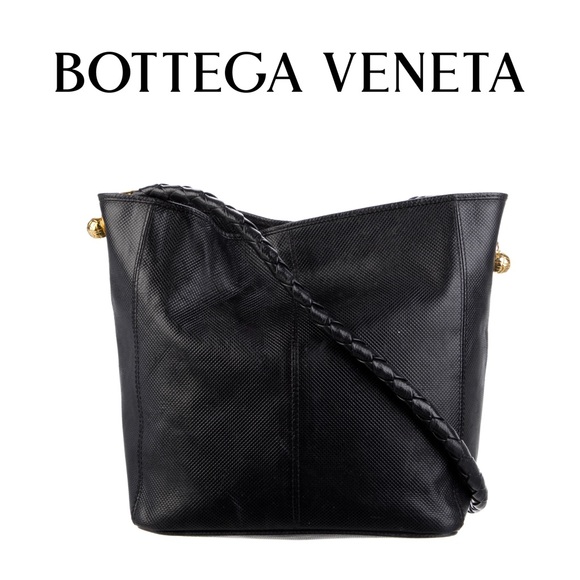 Bottega Veneta Handbags - Vintage Bottega Veneta Black Bucket Shoulder Bag